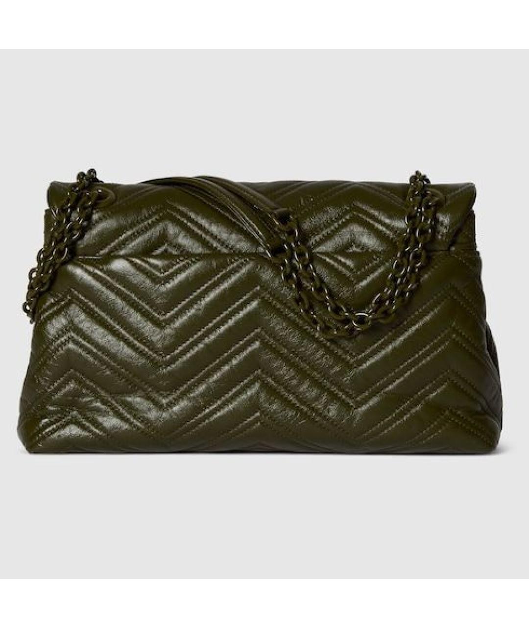 GUCCI Зеленая кожаная сумка через плечо, фото 4