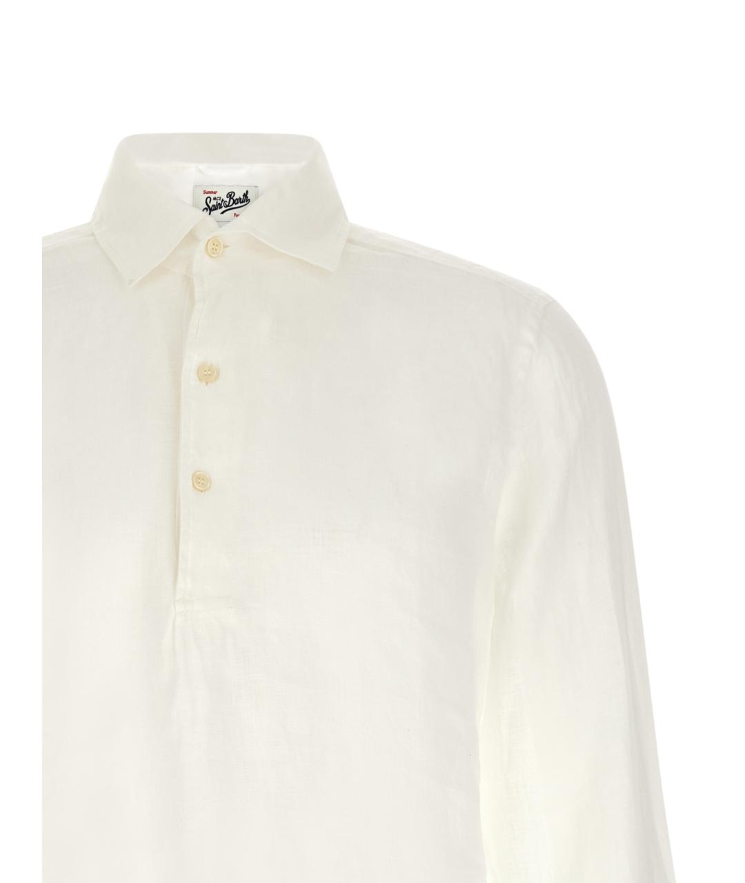 MC2 SAINT BARTH Белое поло с длинным рукавом, фото 3