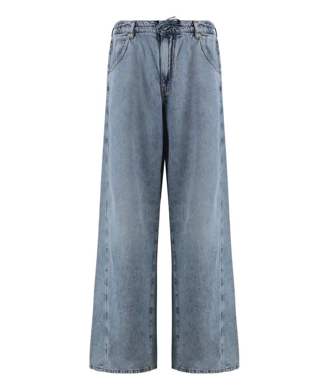 DARKPARK Синие хлопковые прямые джинсы, фото 3