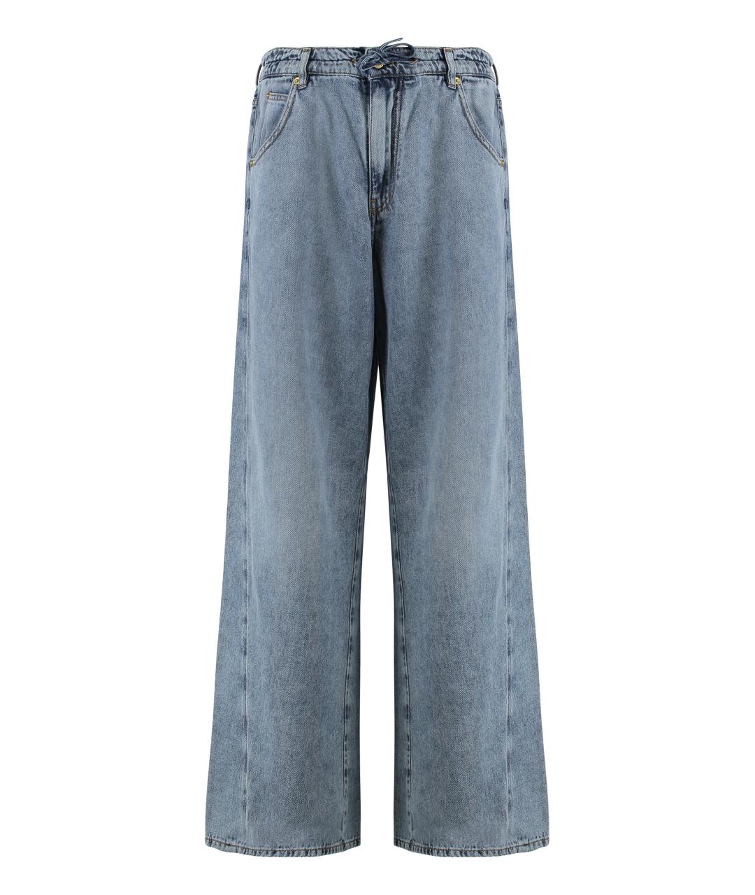 DARKPARK Синие хлопковые прямые джинсы, фото 1