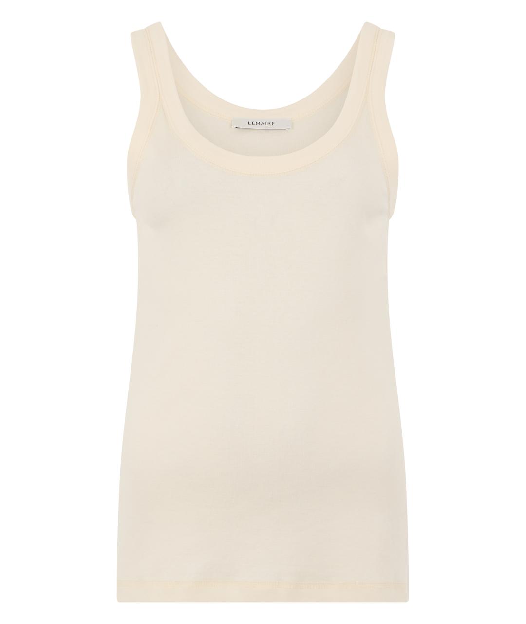 LEMAIRE Бежевая хлопковая майка, фото 1