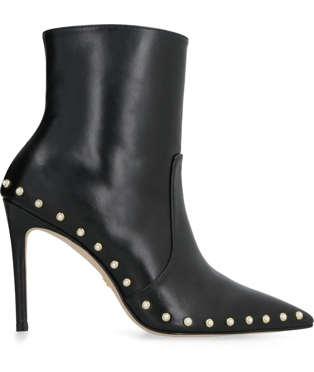STUART WEITZMAN Черные кожаные ботильоны, фото 2