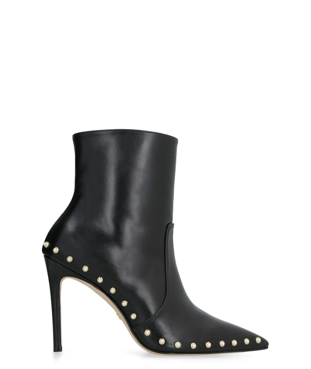 STUART WEITZMAN Черные кожаные ботильоны, фото 1
