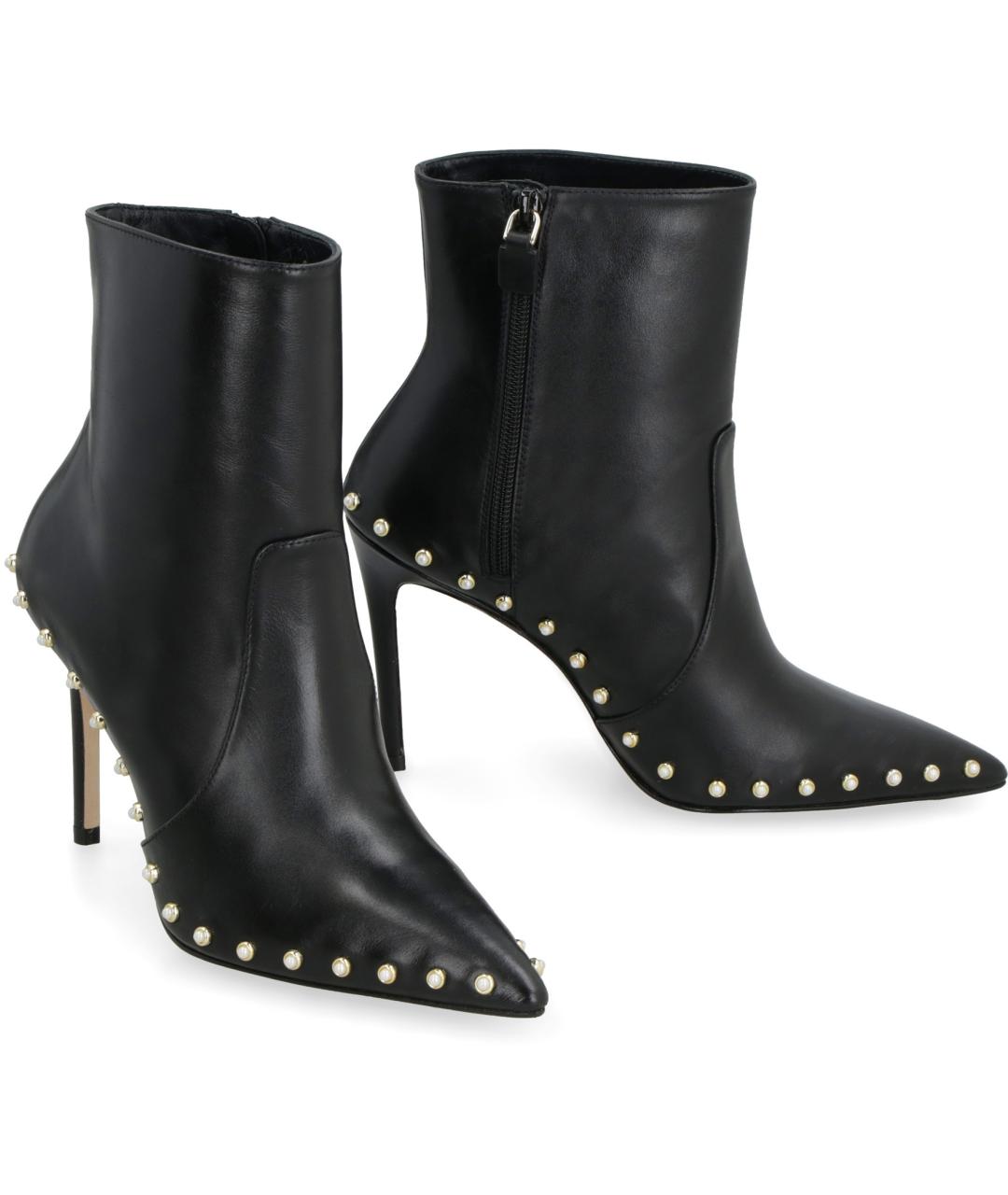 STUART WEITZMAN Черные кожаные ботильоны, фото 3