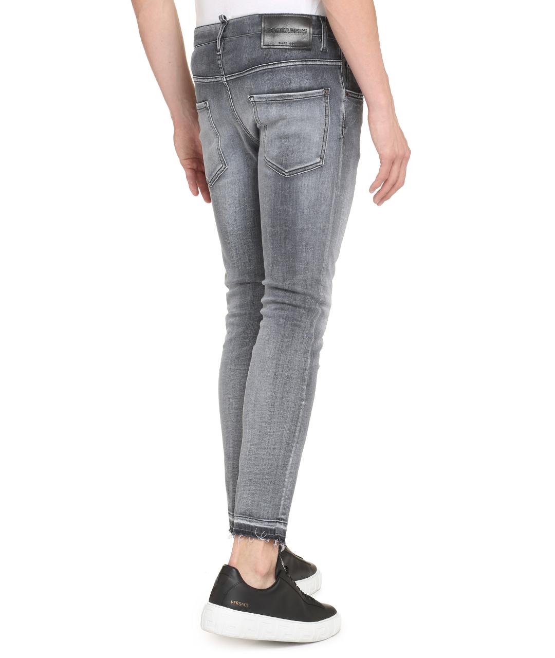 DSQUARED2 Серые хлопковые джинсы скинни, фото 4