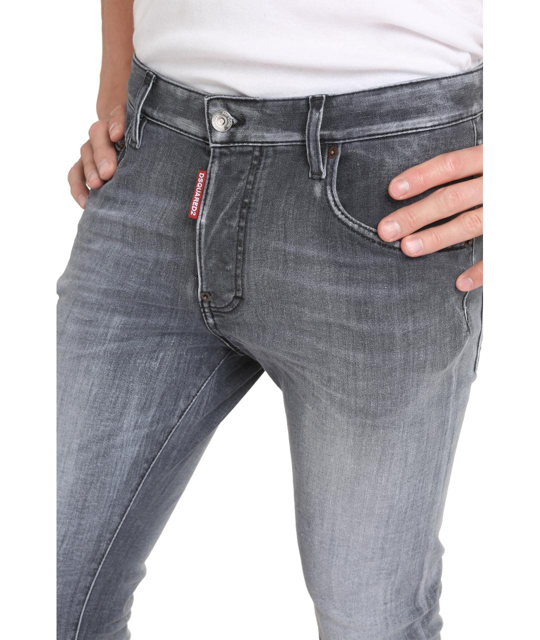 DSQUARED2 Серые хлопковые джинсы скинни, фото 5