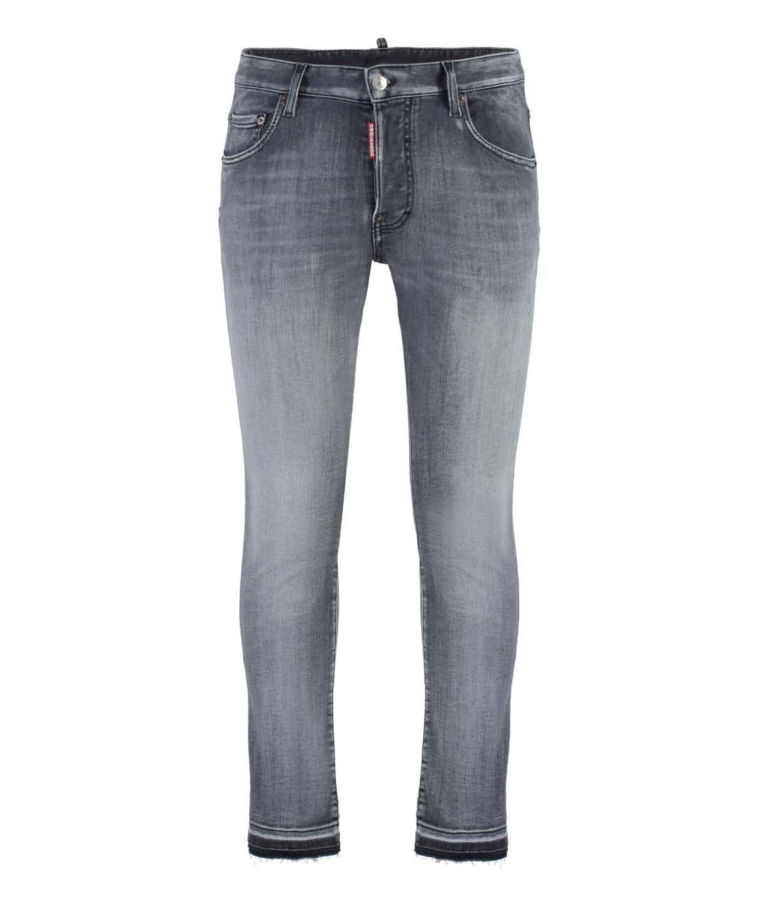 DSQUARED2 Серые хлопковые джинсы скинни, фото 1