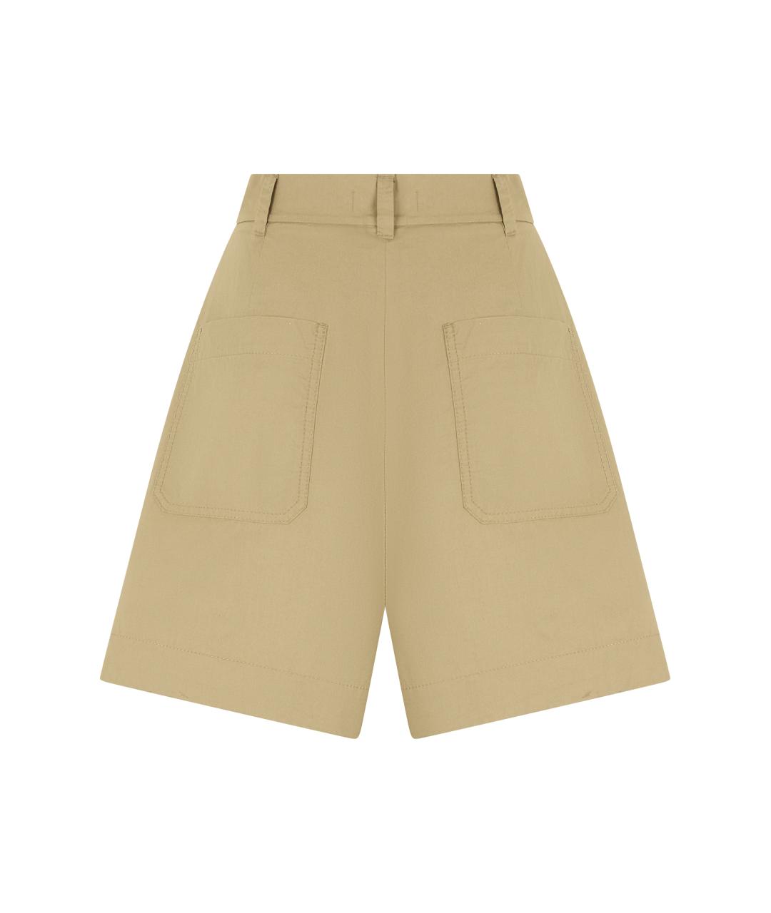 WEEKEND MAX MARA Бежевые хлопковые шорты, фото 2