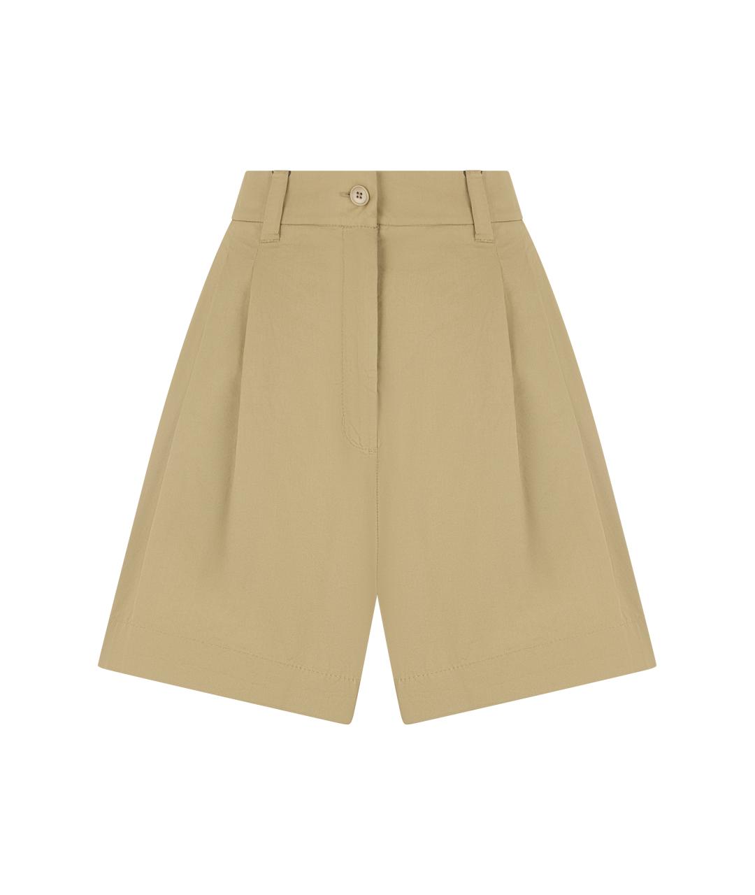 WEEKEND MAX MARA Бежевые хлопковые шорты, фото 1