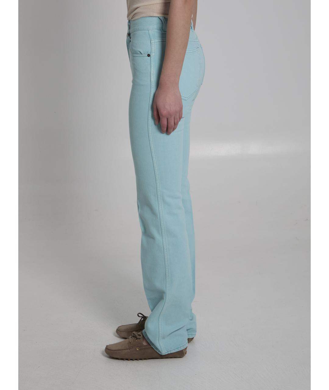 CHLOE Голубые хлопковые прямые джинсы, фото 3