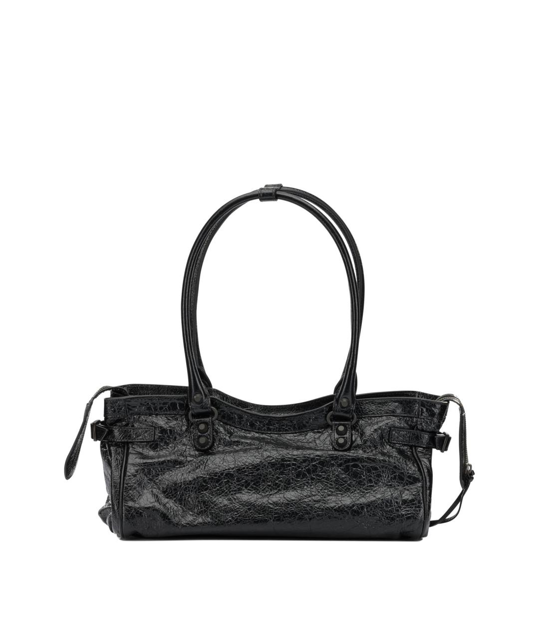 BALENCIAGA Черная кожаная сумка через плечо, фото 3