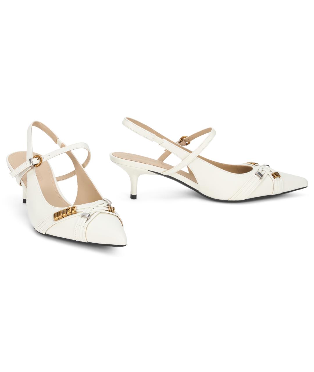 PINKO Белые кожаные туфли, фото 3