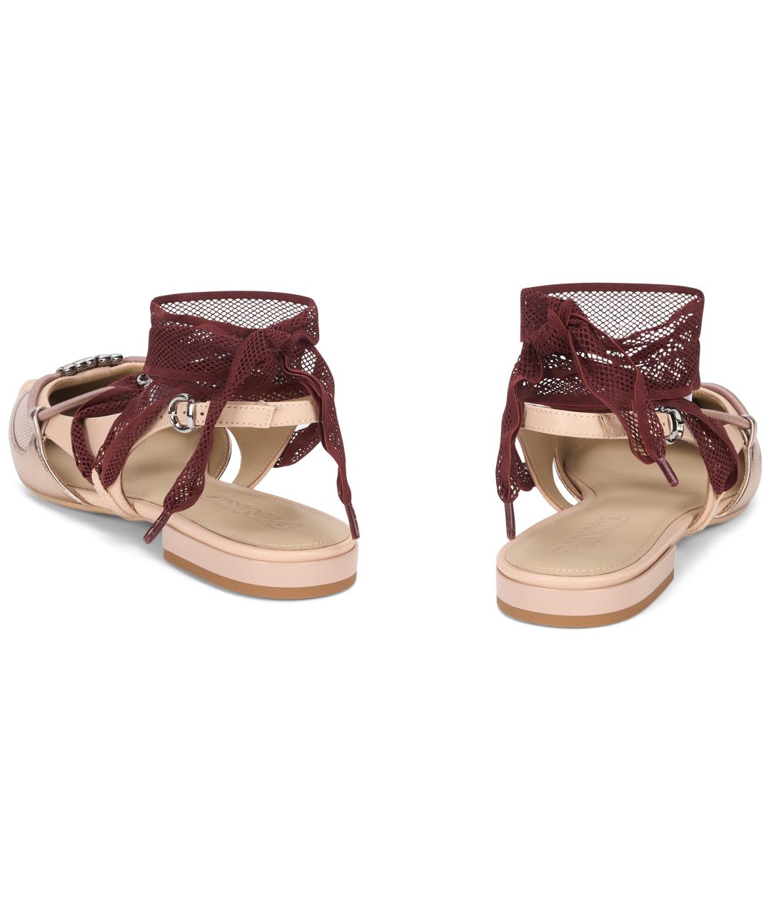 PINKO Розовые синтетические балетки, фото 4