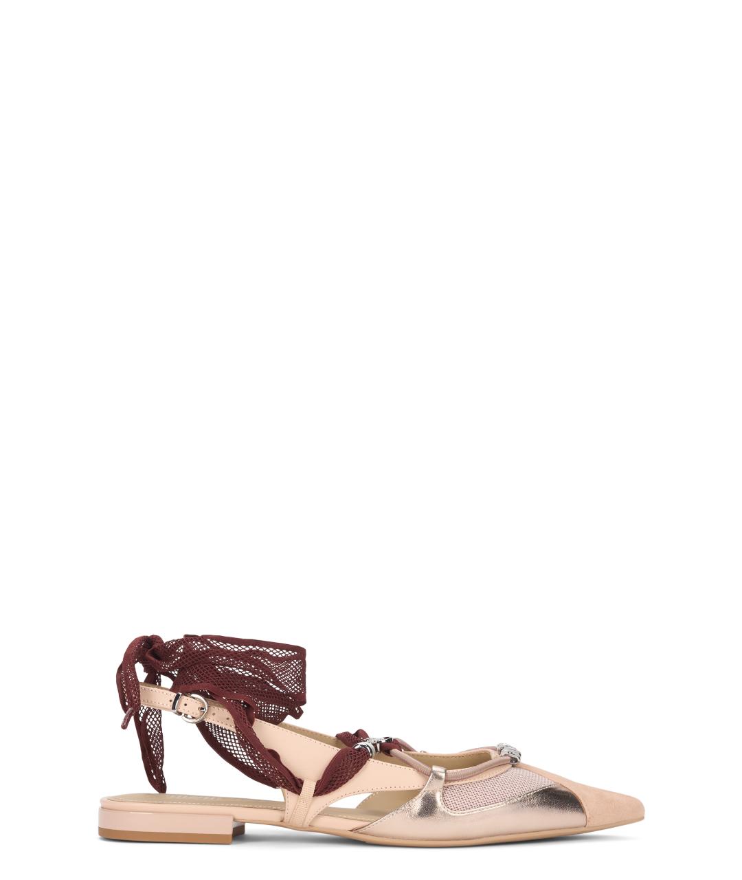 PINKO Розовые синтетические балетки, фото 1