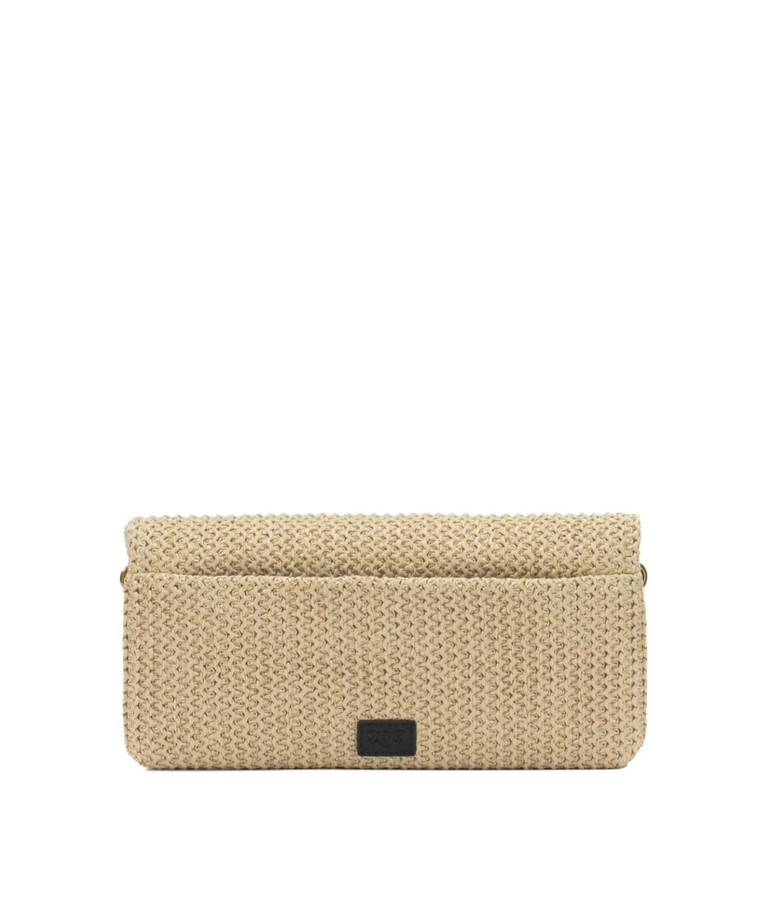 PINKO Желтая пелетеная сумка через плечо, фото 3