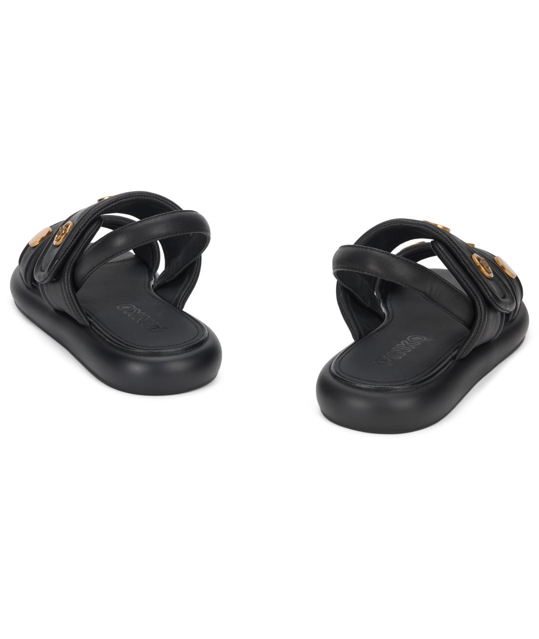 PINKO Черные кожаные сандалии, фото 4