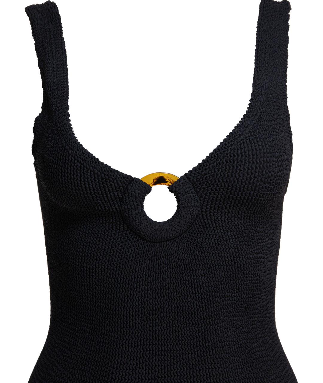 HUNZA G Черный полиамидовый купальник, фото 3