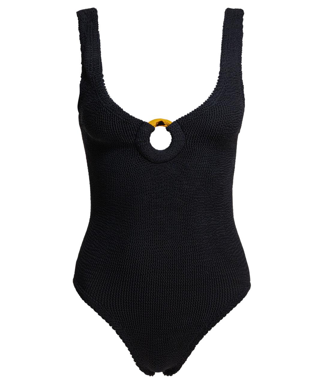 HUNZA G Черный полиамидовый купальник, фото 1