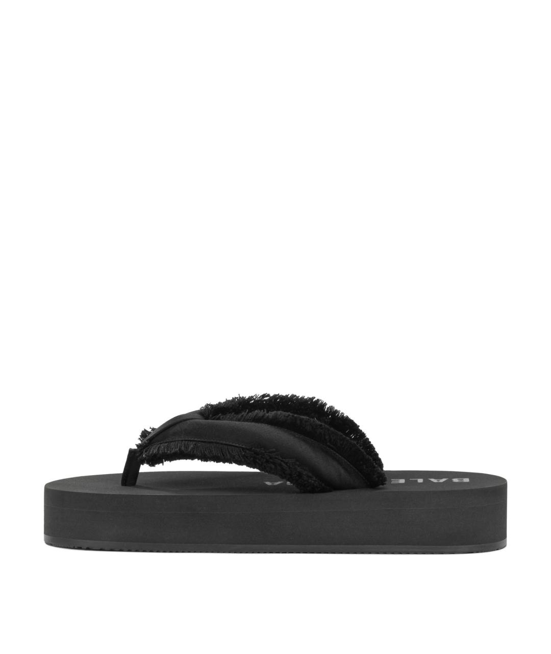 BALENCIAGA Черные синтетические шлепанцы, фото 3