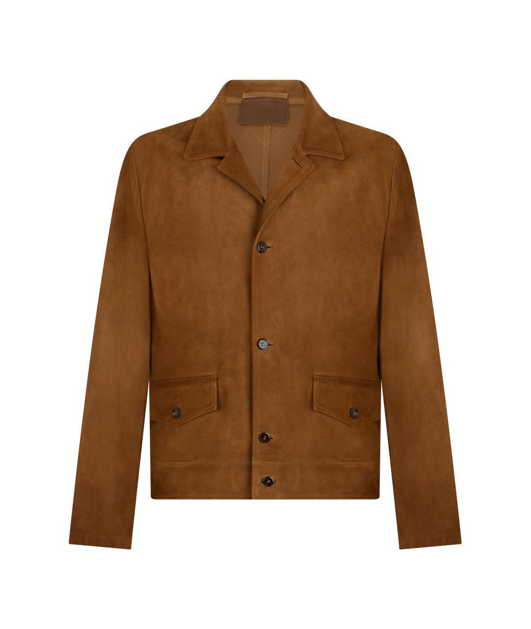 PRADA Коричневая кожаная куртка, фото 3