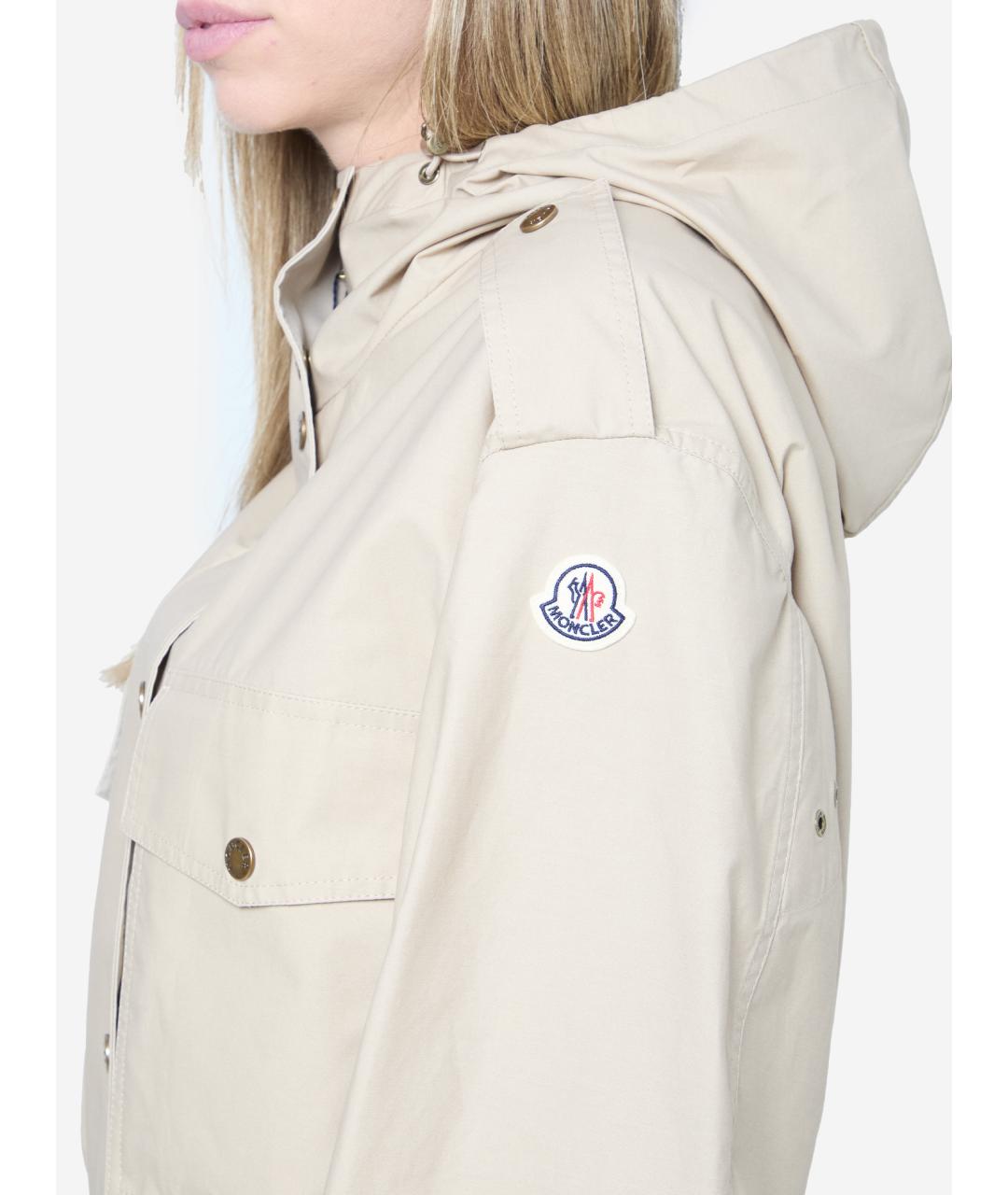MONCLER Бежевая хлопковая куртка, фото 3