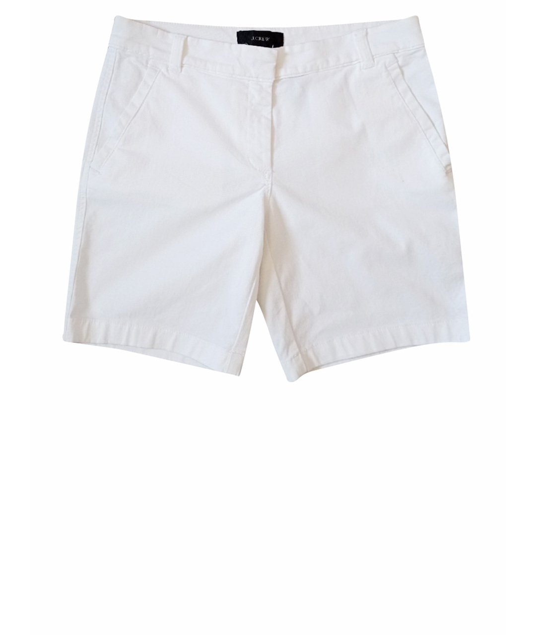 J.CREW Белые хлопко-эластановые шорты, фото 1
