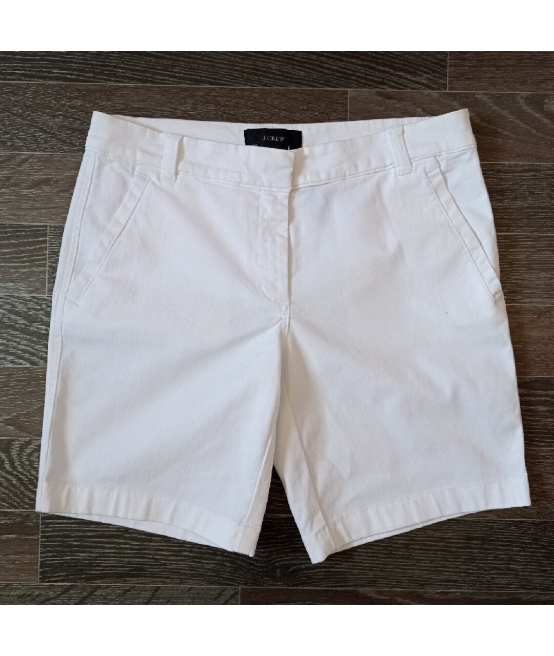 J.CREW Белые хлопко-эластановые шорты, фото 7