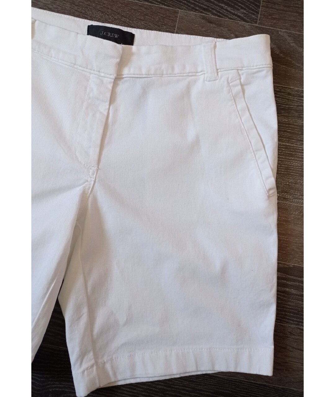 J.CREW Белые хлопко-эластановые шорты, фото 4