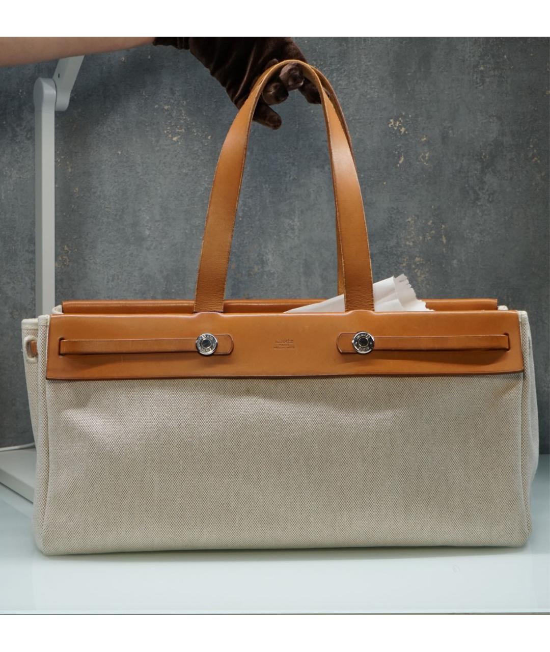 HERMES Оранжевая сумка с короткими ручками, фото 2