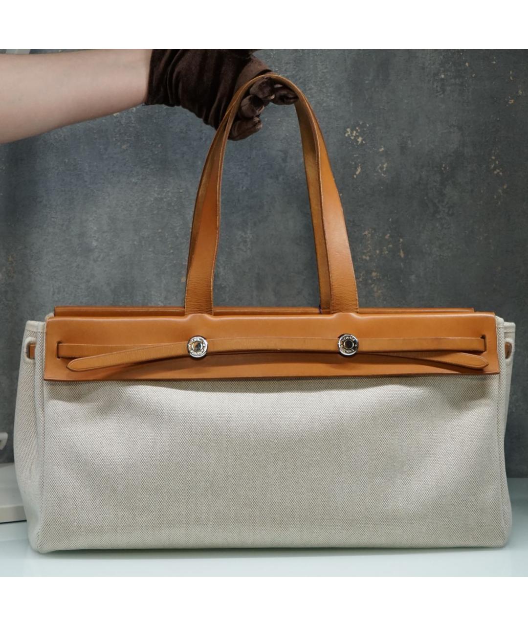 HERMES Оранжевая сумка с короткими ручками, фото 3