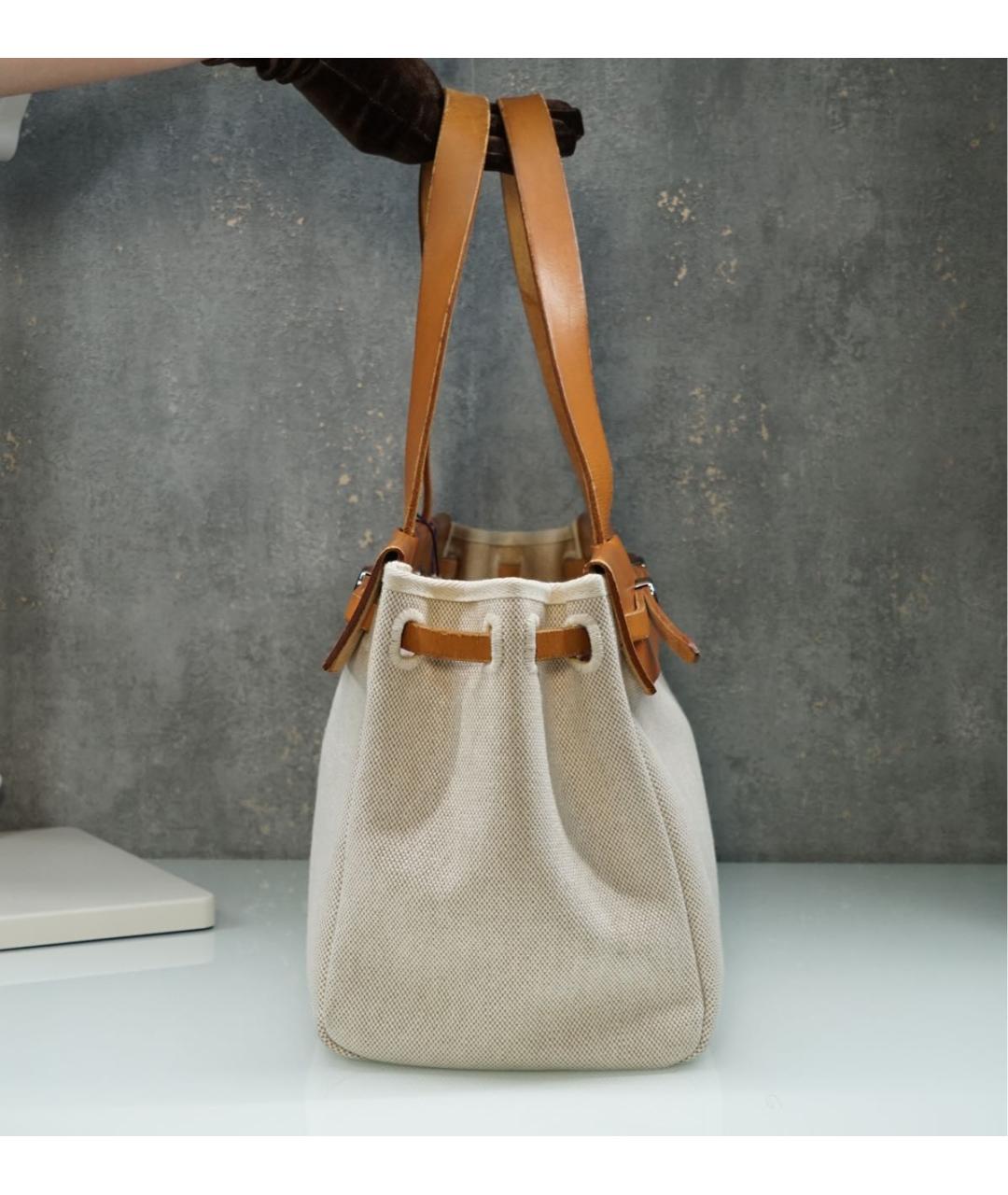 HERMES Оранжевая сумка с короткими ручками, фото 4