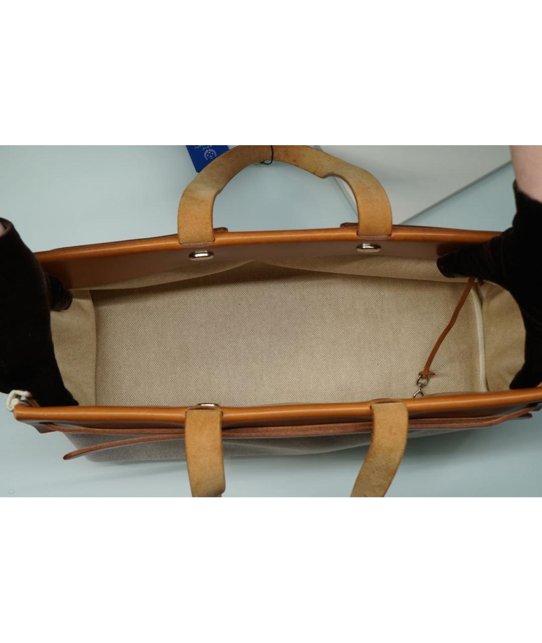 HERMES Оранжевая сумка с короткими ручками, фото 6