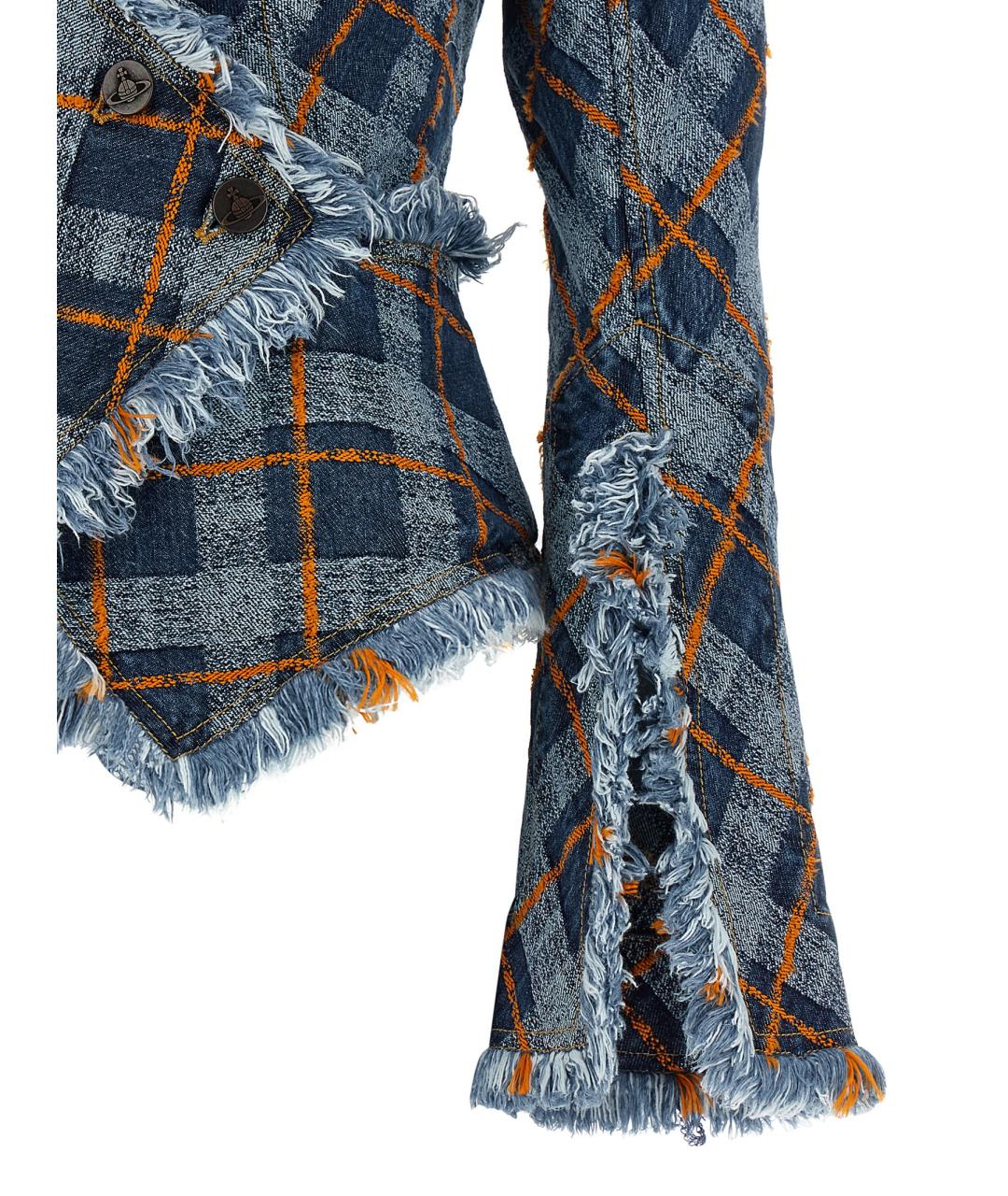 VIVIENNE WESTWOOD Синий хлопковый жакет/пиджак, фото 4