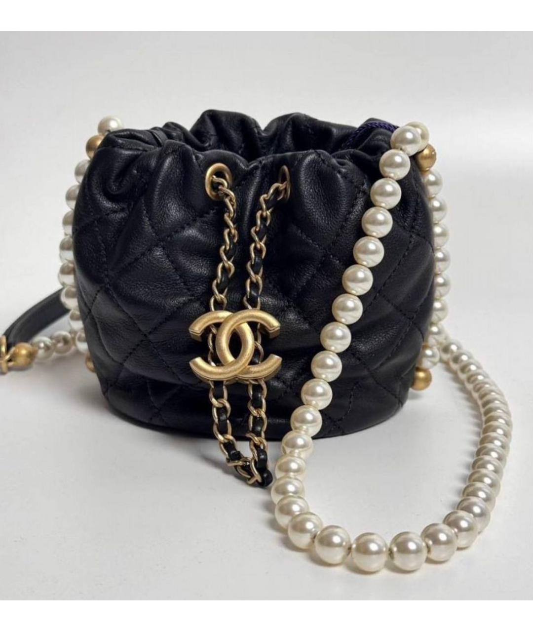 CHANEL Черная кожаная сумка через плечо, фото 8