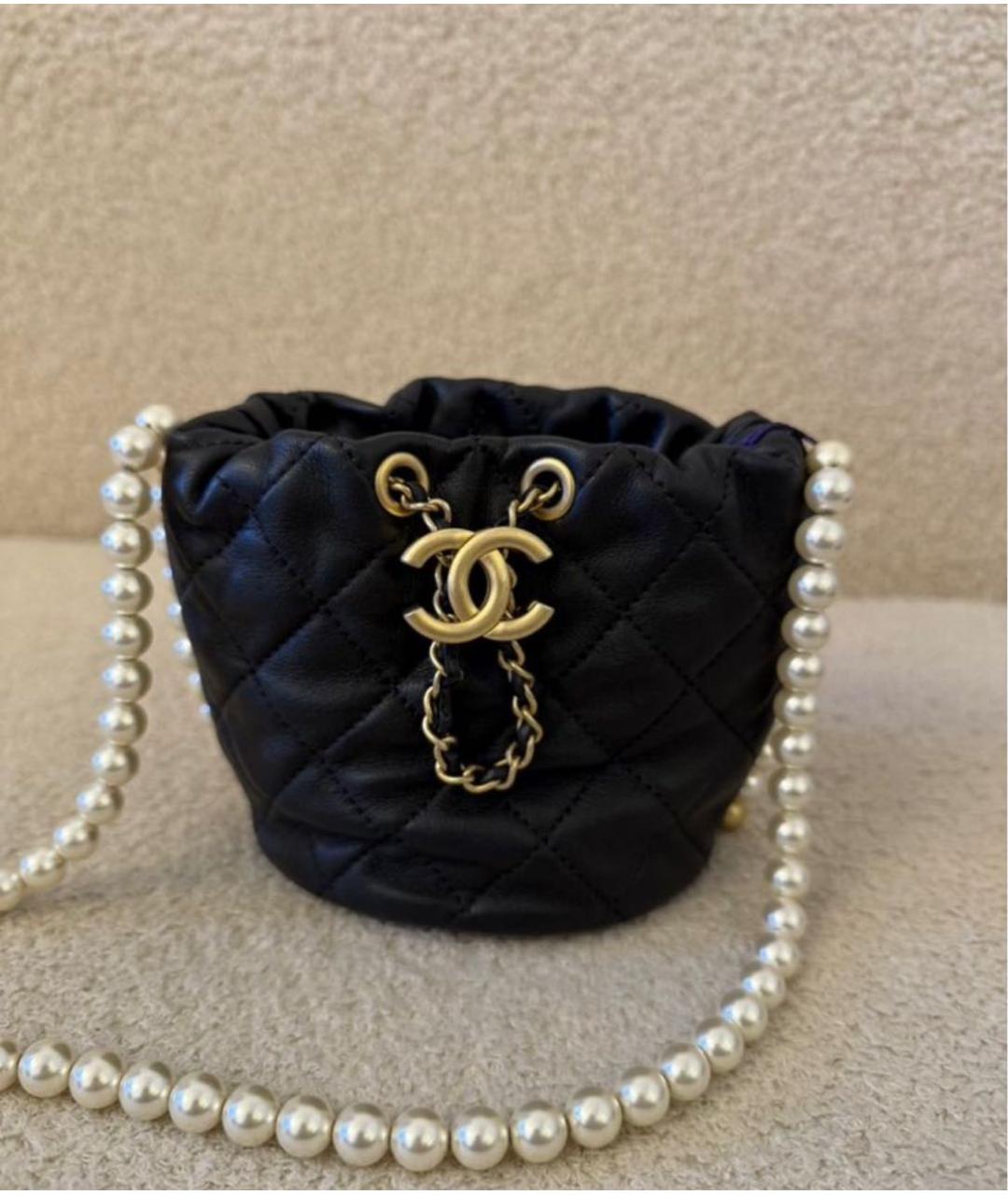 CHANEL Черная кожаная сумка через плечо, фото 5