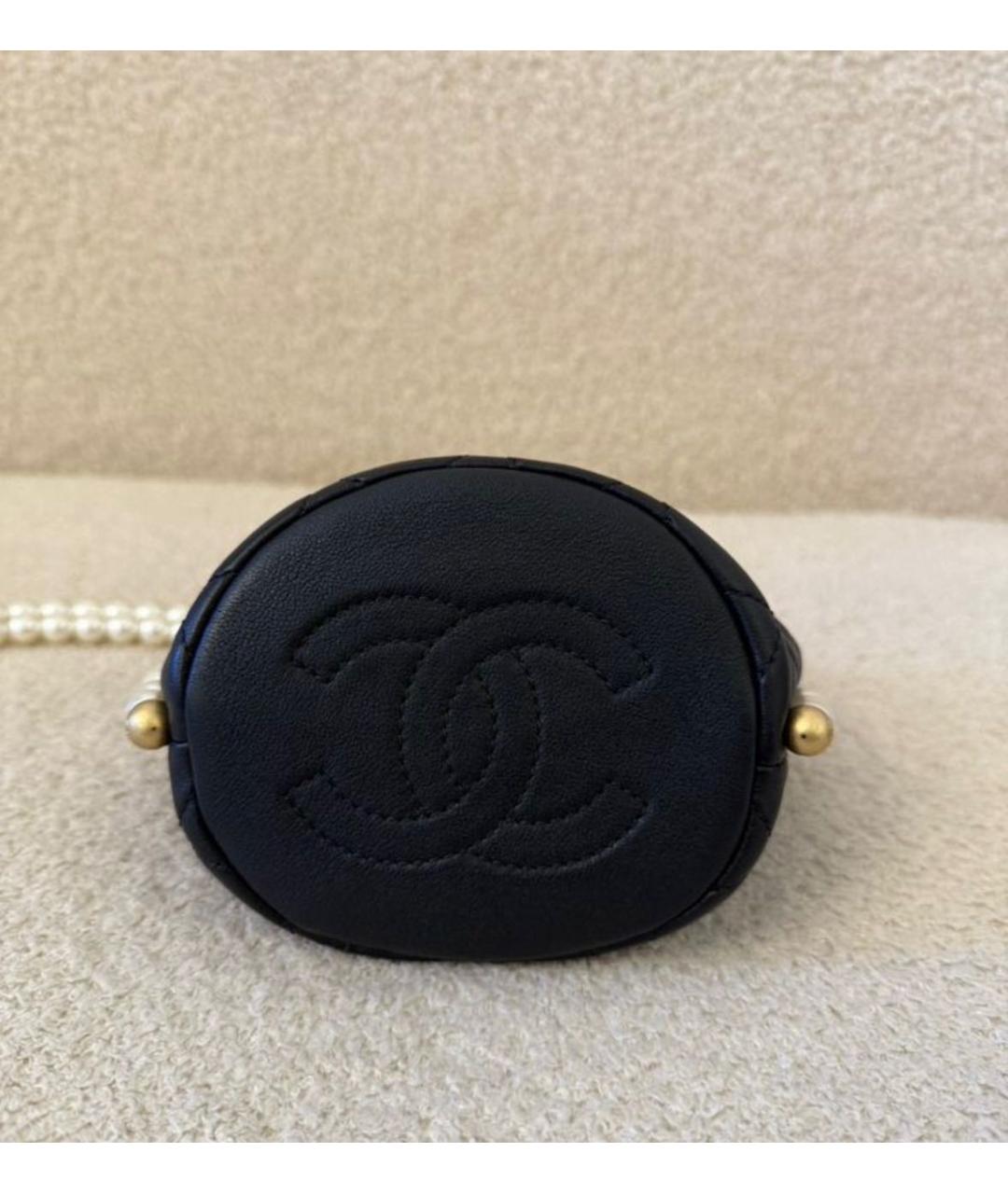 CHANEL Черная кожаная сумка через плечо, фото 6