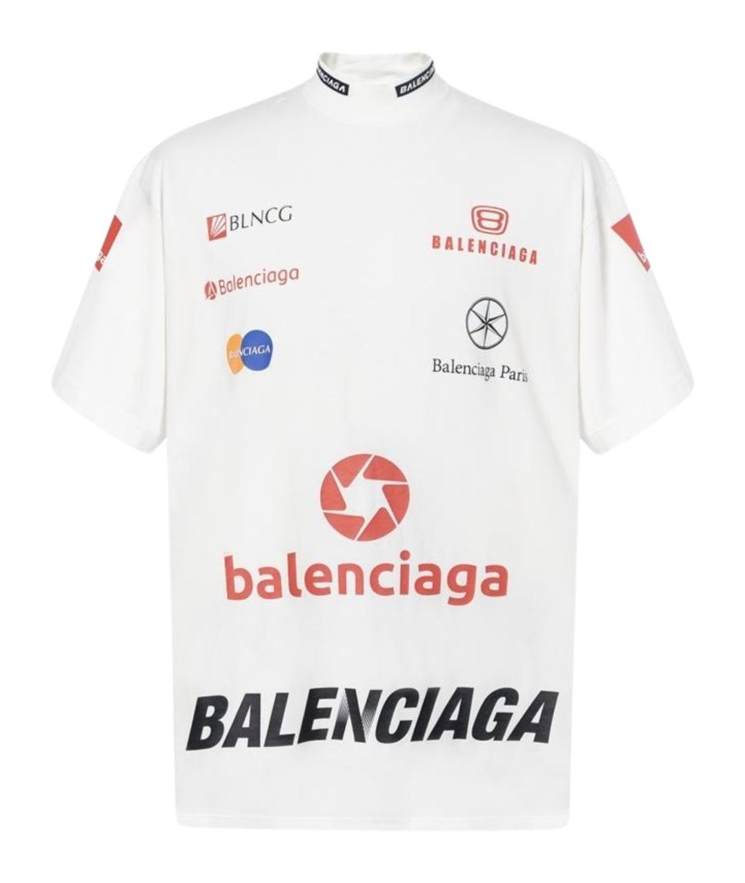 BALENCIAGA Белая футболка, фото 1