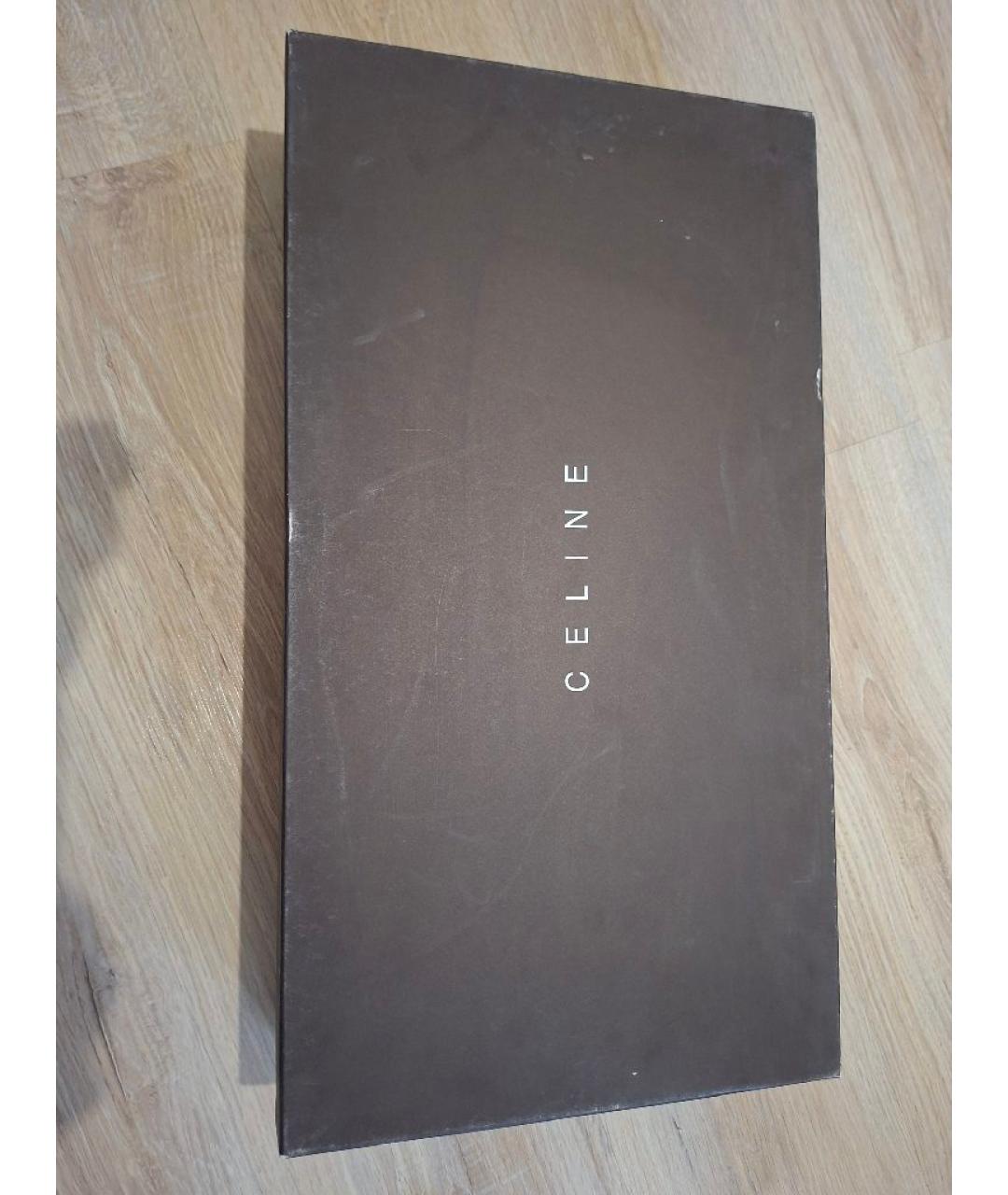 CELINE Антрацитовые замшевые сапоги, фото 9