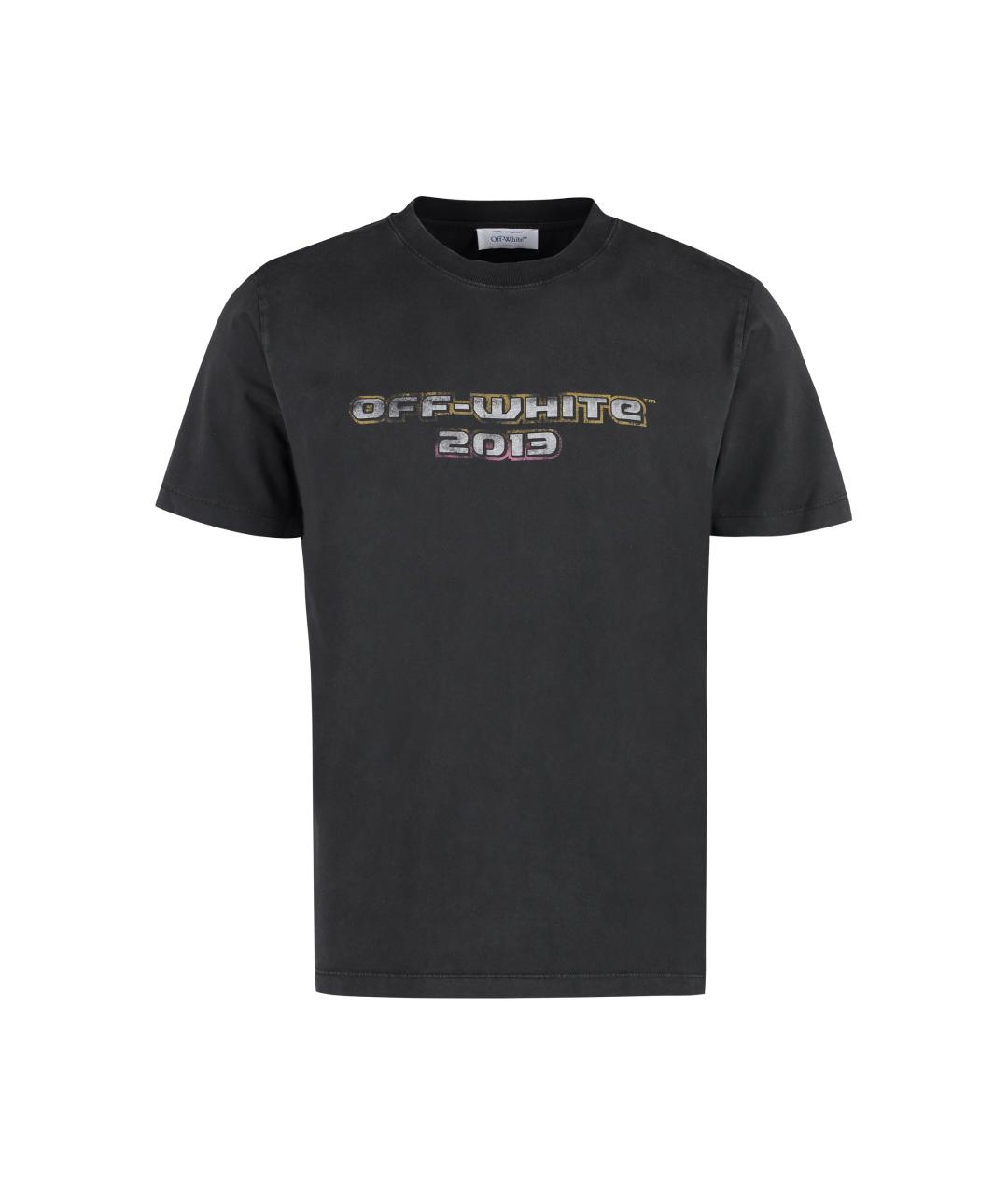 OFF-WHITE Черная хлопковая футболка, фото 1