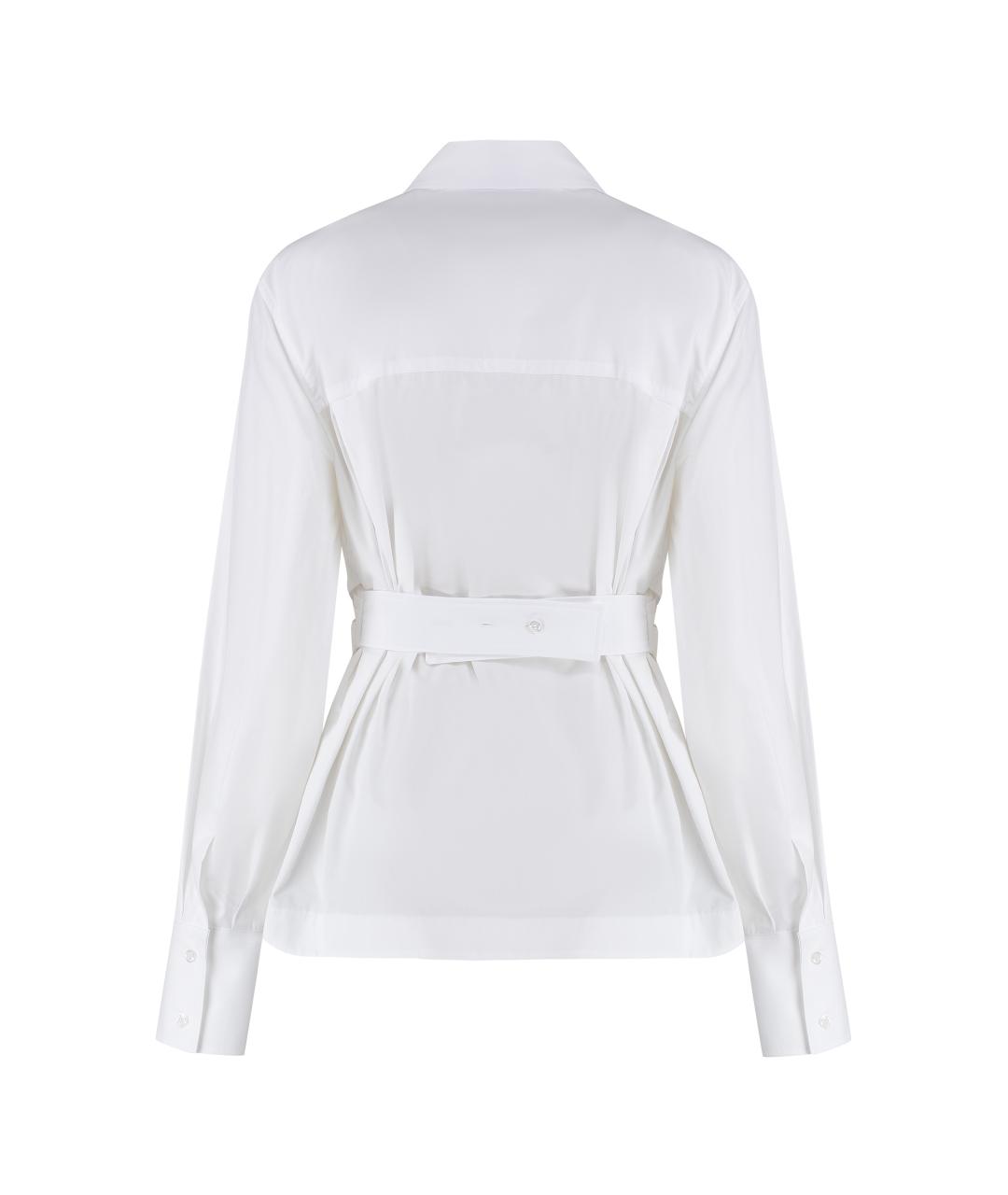 SPORTMAX Белая хлопковая рубашка, фото 2