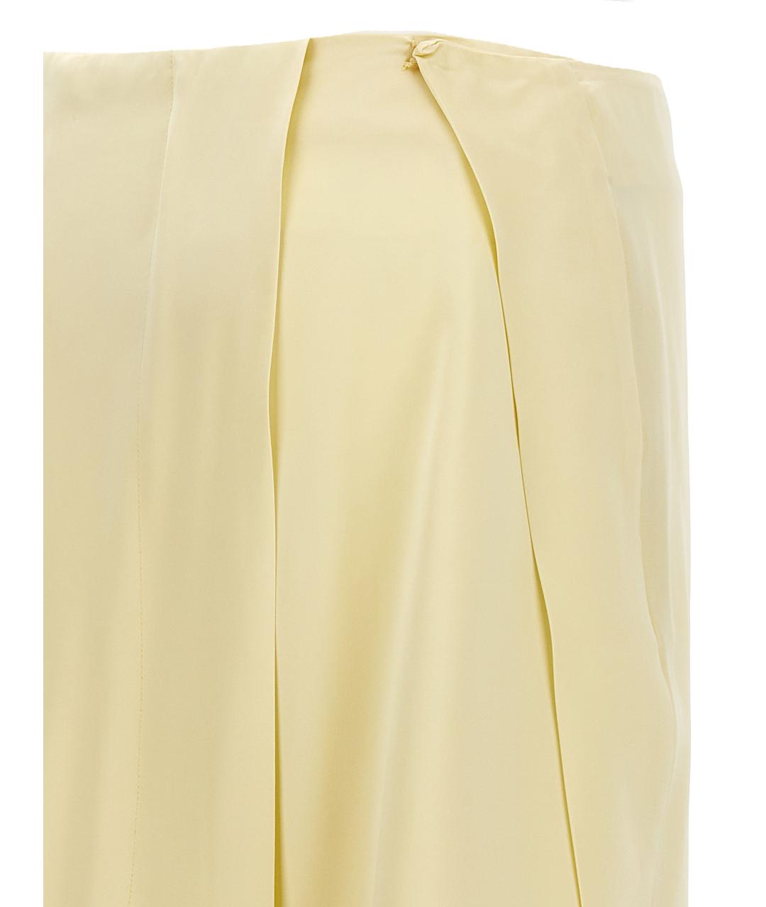 JIL SANDER Желтая вискозная юбка миди, фото 4