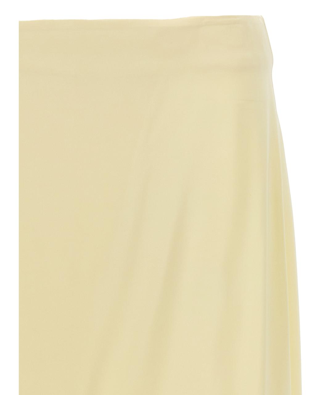 JIL SANDER Желтая вискозная юбка миди, фото 3