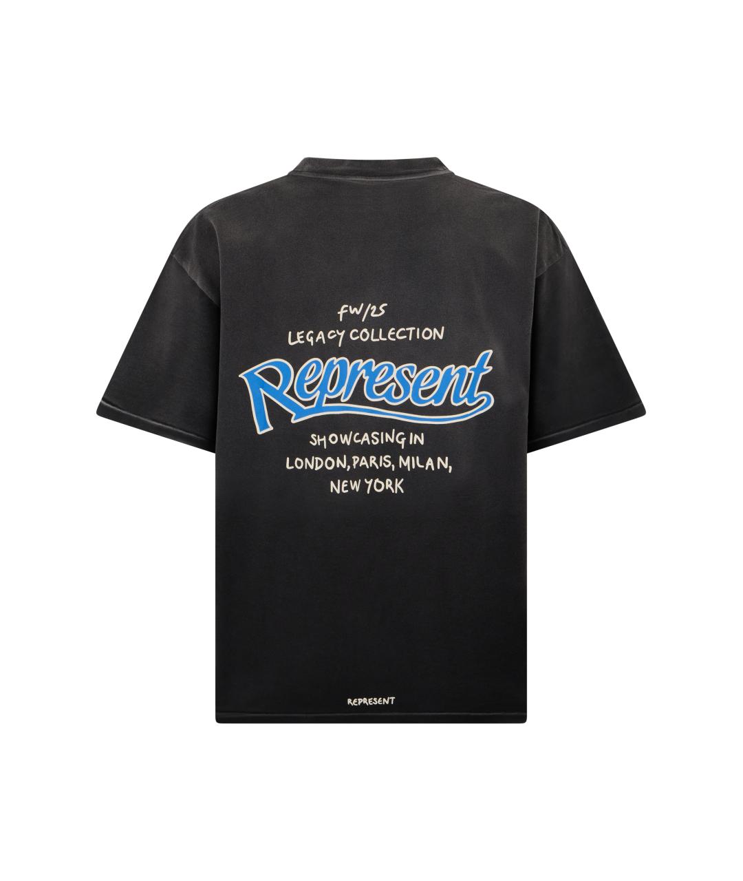 REPRESENT Черная хлопковая футболка, фото 2