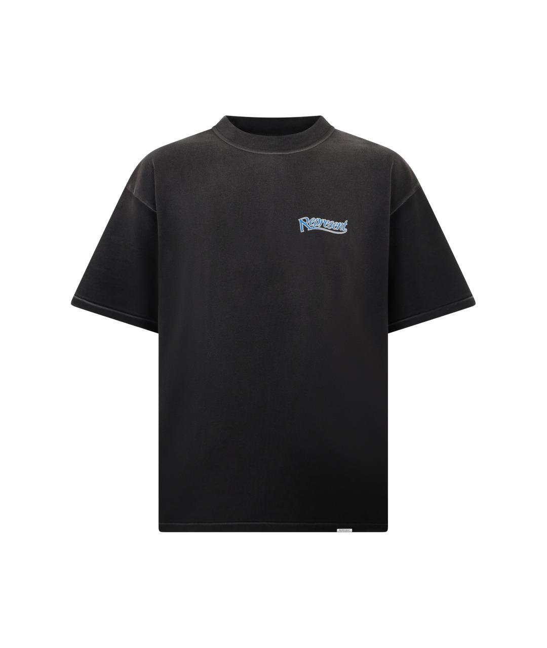 REPRESENT Черная хлопковая футболка, фото 1