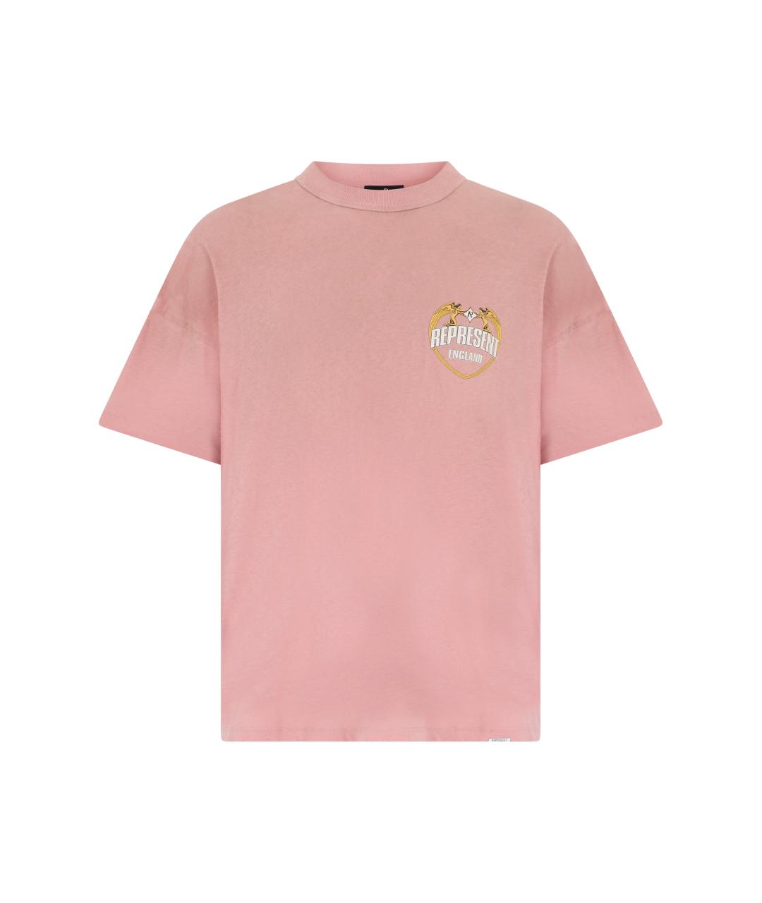 REPRESENT Розовая хлопковая футболка, фото 1
