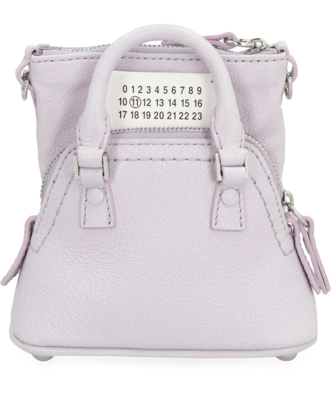 MAISON MARGIELA Фиолетовая кожаная сумка через плечо, фото 2