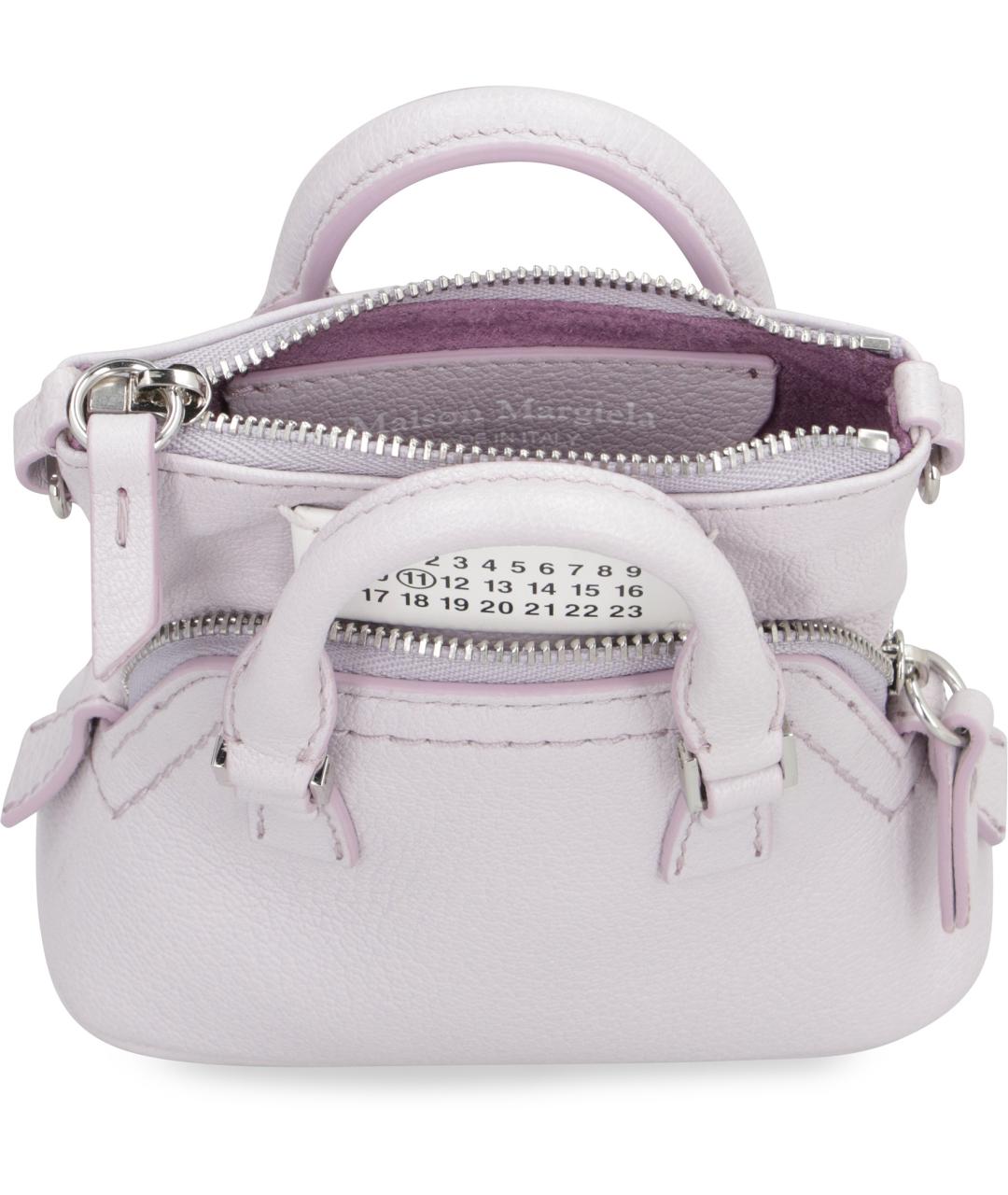 MAISON MARGIELA Фиолетовая кожаная сумка через плечо, фото 6