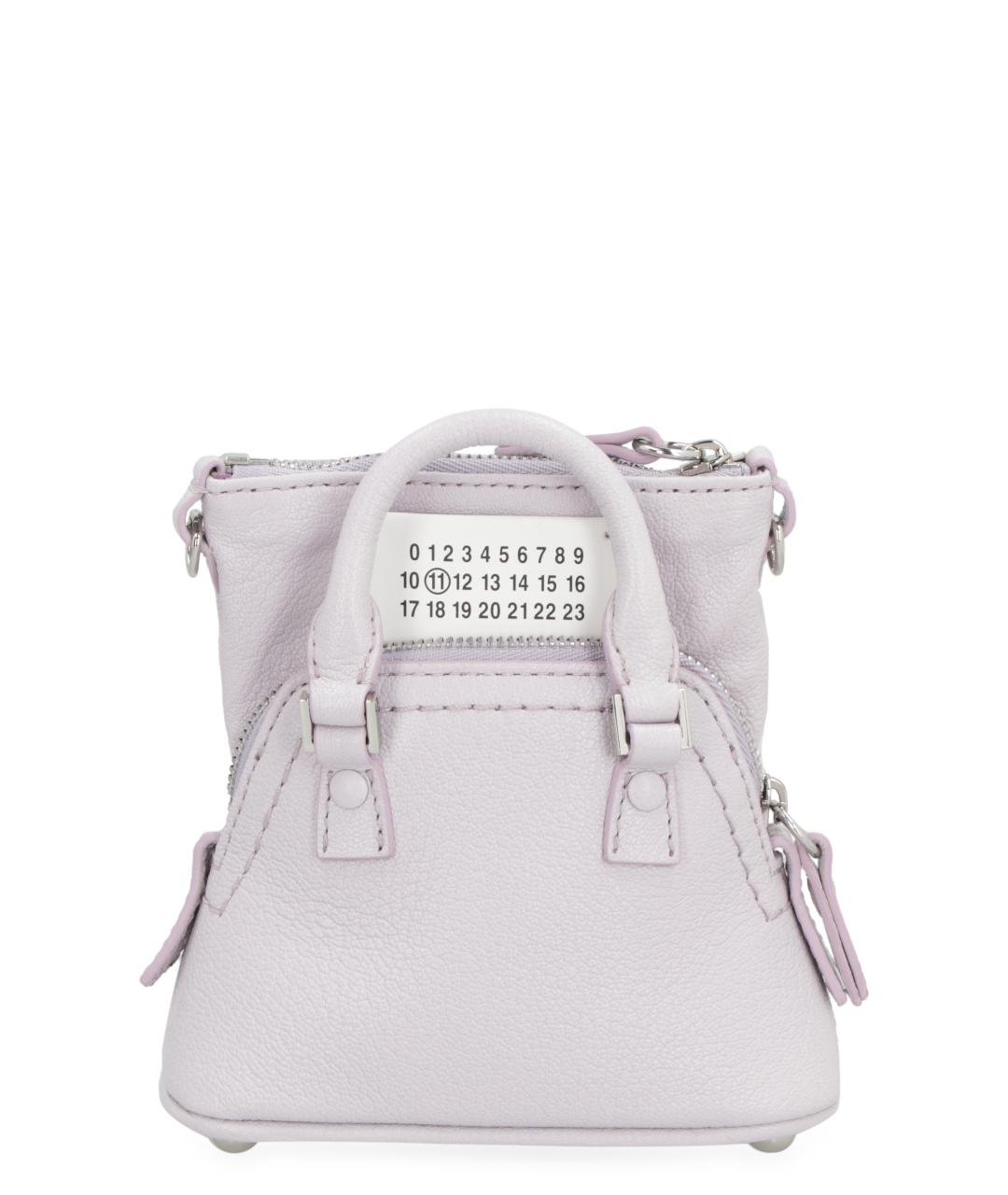 MAISON MARGIELA Фиолетовая кожаная сумка через плечо, фото 1