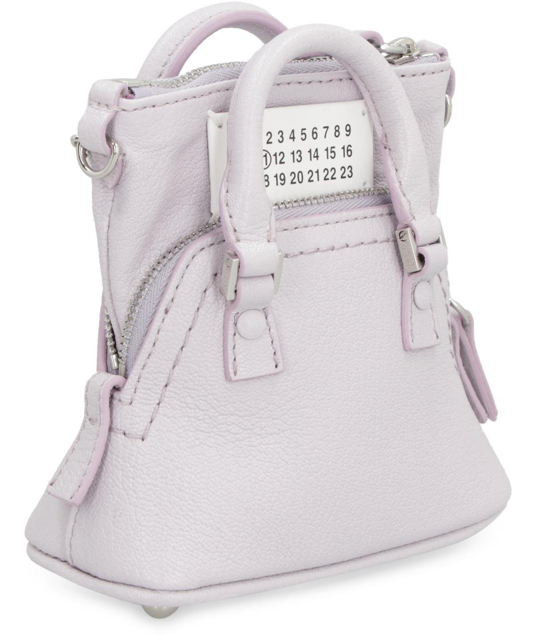 MAISON MARGIELA Фиолетовая кожаная сумка через плечо, фото 3