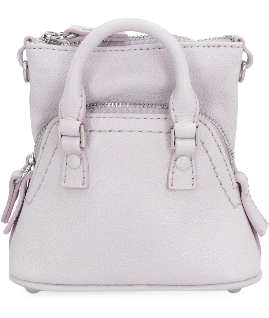 MAISON MARGIELA Фиолетовая кожаная сумка через плечо, фото 4